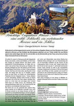 Wanderung: Unterengadin - Scoul – Clemgia Schlucht- Avrona – Tarasp