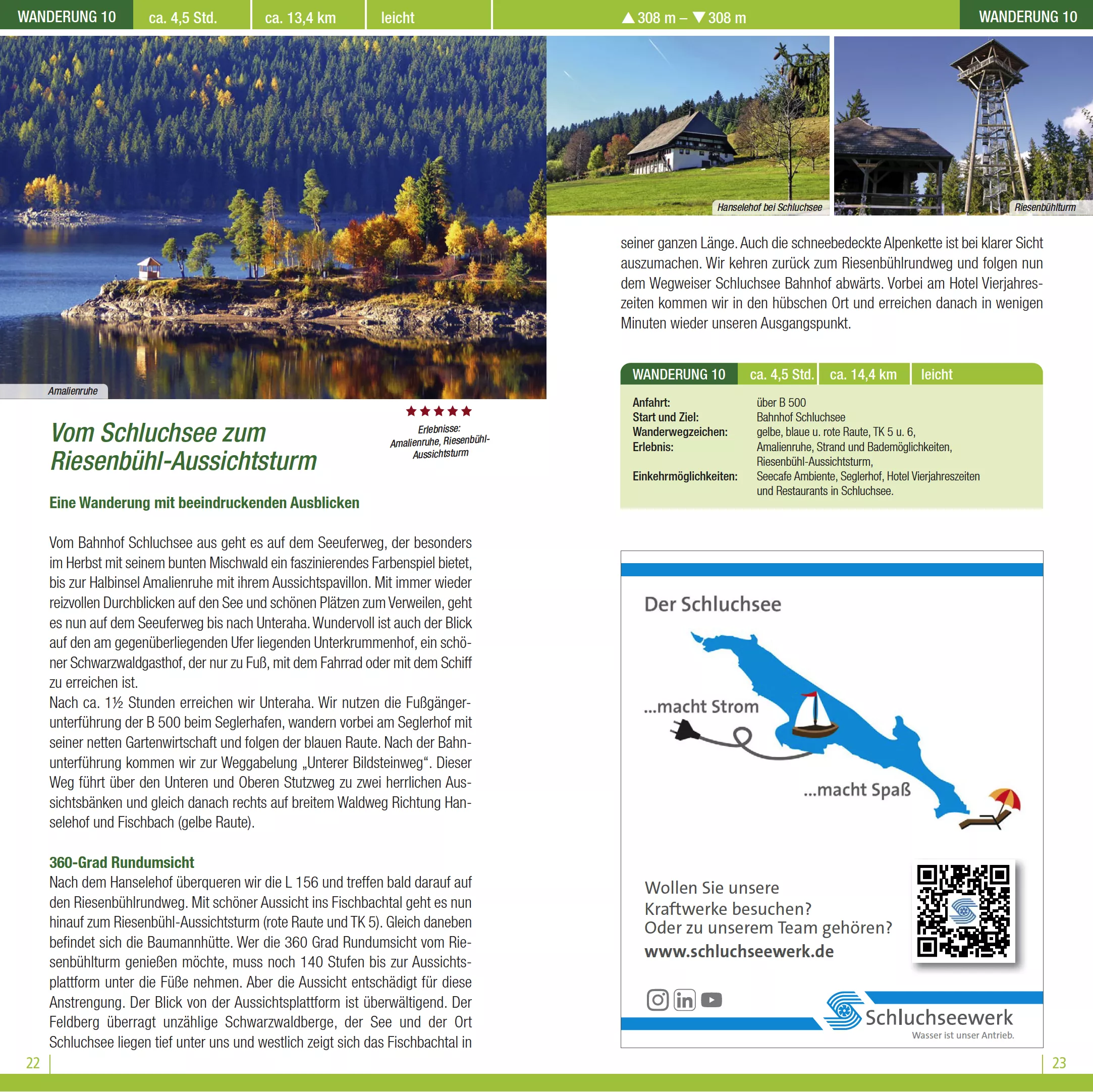 Leseprobe: Vom Schluchsee zum Riesenbühl-Aussichtsturm Leseprobe: Vom Schluchsee zum Riesenbühl-Aussichtsturm