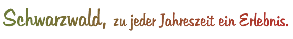 Schwarzwald, zu jeder Jahreszeit ein Erlebnis Schwarzwald, zu jeder Jahreszeit ein Erlebnis